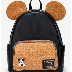 Loungefly Disney Mickey Mouse Cork Ears Pin Display Mini Backpack